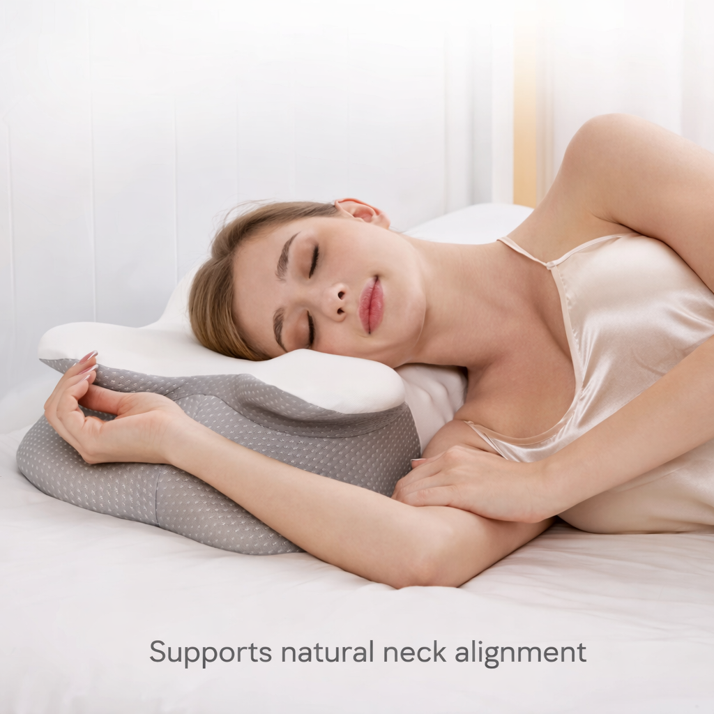 Mindful Comforts Restore Alignment Pillow for sleep and physical comfort
